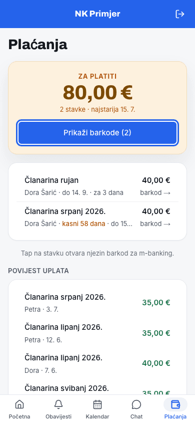 Pokreni Prikaži barkode